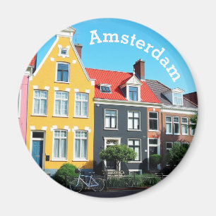 Amsterdam Holland Huizen souvenir Magneet