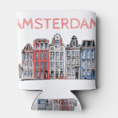 Amsterdam Holland Leaning Houses Blikjeskoeler (Achterkant)