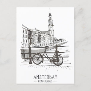 Amsterdam Holland Nederland Vintage Nederlands Briefkaart