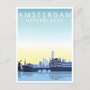 Amsterdam Holland Nederland Vintage Nederlands Briefkaart