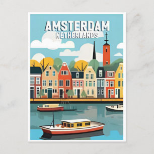 Amsterdam Holland Nederland Vintage Nederlands Briefkaart