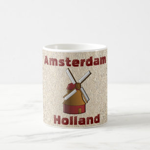 Amsterdam Holland -souvenir koffiekop Koffiemok