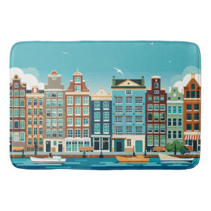 Amsterdam Holland thema Nederlandse architectuur Badmat