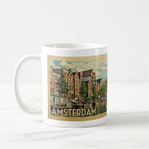 Amsterdam Holland Vintage Travel Koffiemok