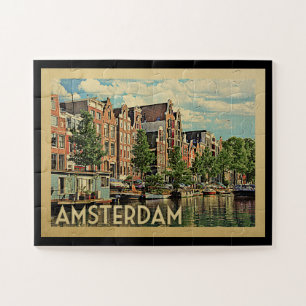 Amsterdam Holland Vintage Travel Legpuzzel
