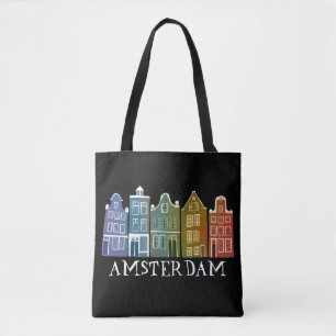 Amsterdam Houses Dutch Village Colorful Draagtas