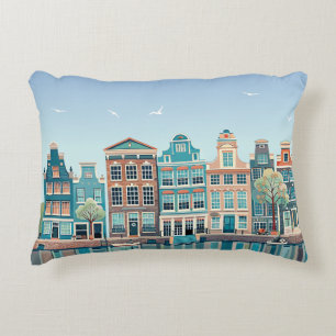 Amsterdam Huizen No.1 Sunny Day Kussensloop Accent Kussen