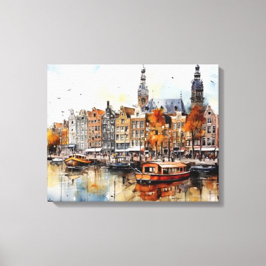 Amsterdam, Impression en toile étirée (Recto)
