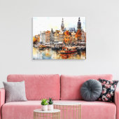 Amsterdam, Impression en toile étirée (Insitu(Salon))