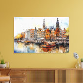 Amsterdam, Impression en toile étirée (Insitu(Salon))