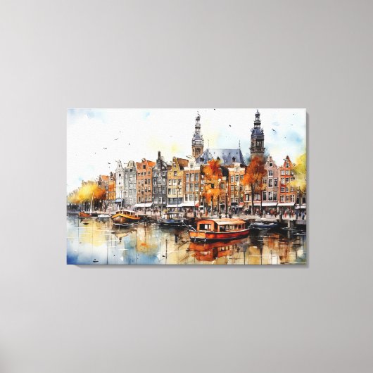 Amsterdam, Impression en toile étirée (Recto)