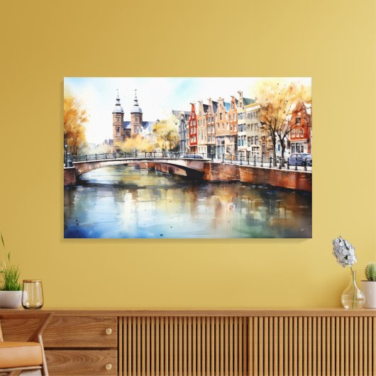 Amsterdam, Impression en toile étirée (Insitu(Salon))