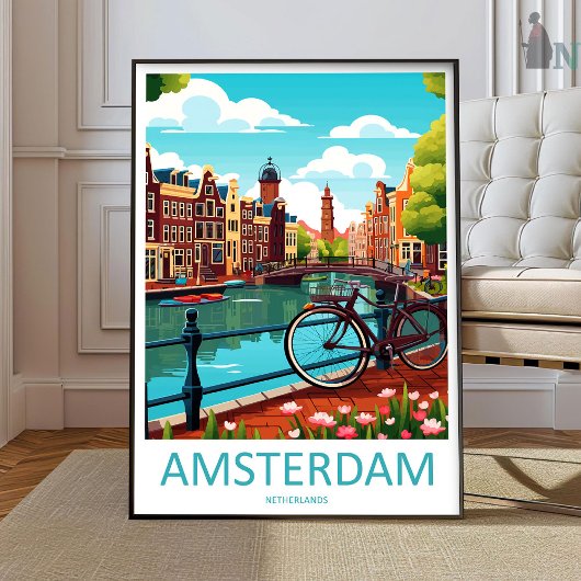 Amsterdam Impression Voyage Art Mural pour les Mur