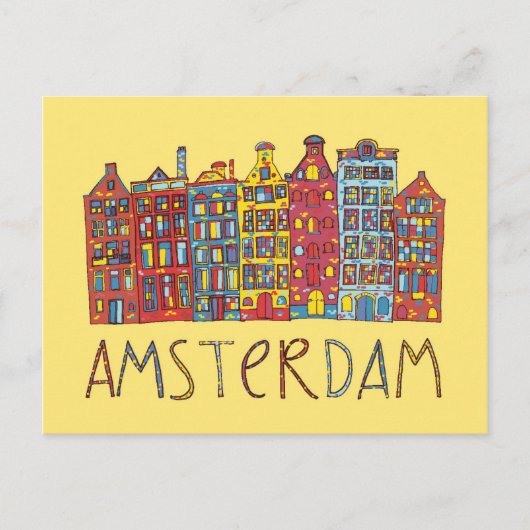 Amsterdam in Mozaïek Briefkaart (Voorkant)