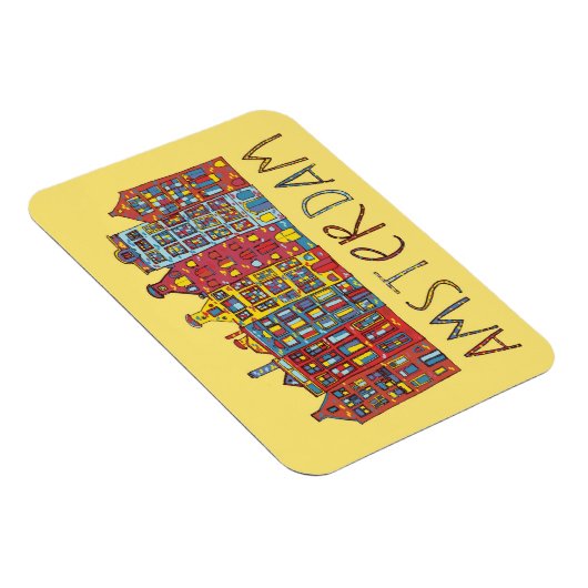 Amsterdam in mozaïek magneet (Rechterzijde)