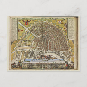 Amsterdam-kaart Briefkaart