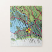 Amsterdam, kaart Nederland Legpuzzel (Verticaal)