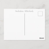 Amsterdam kanaal en fiets briefkaart (Achterkant)