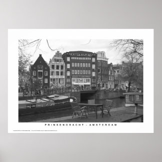 Amsterdam - Kanaalhuizen van Prinsengracht Poster