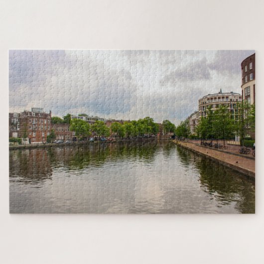 Amsterdam Kanaalreflectie, Nederland Legpuzzel (Horizontaal)