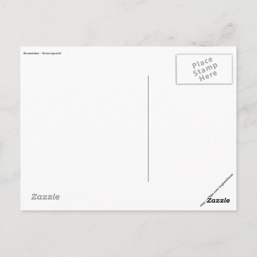 Amsterdam Keizersgracht , Briefkaart (Achterkant)