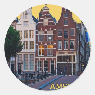 Amsterdam-Keizersgracht Centrum Ronde Sticker