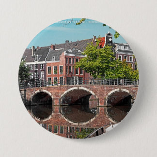 Amsterdam - Keizersgracht Ronde Button 7,6 Cm