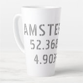 Amsterdam Latitude Longitude Latte Mok (Linkerhoek)