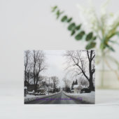 Amsterdam met een beetje sneeuw briefkaart (Staand voorkant)