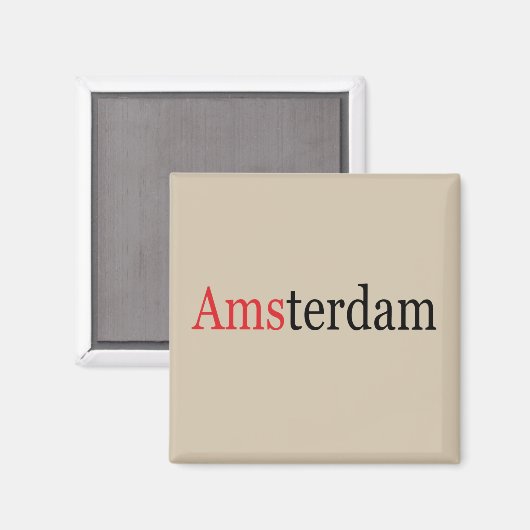 amsterdam modern elegant font script magneet (Voorkant / Achterkant)