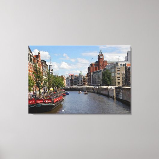 "Amsterdam Morning" Holland Canvas Wall Art (Voorkant)