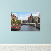 "Amsterdam Morning" Holland Canvas Wall Art (Insitu (Houten vloer))