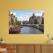 "Amsterdam Morning" Holland Canvas Wall Art (Insitu (Woonkamer))