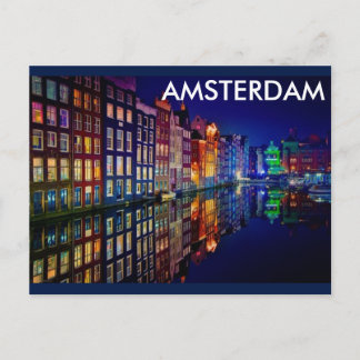 AMSTERDAM NACHT BRIEFKAART