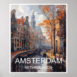 Amsterdam Nederland Art Print Reisposter