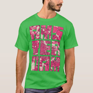 Amsterdam Nederland Blossom Stadsplattegrond Typog T-shirt