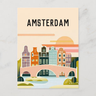 Amsterdam nederland briefkaart