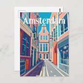 Amsterdam Nederland Briefkaart (Voorkant / Achterkant)