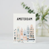 Amsterdam nederland briefkaart (Staand voorkant)