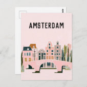 Amsterdam nederland briefkaart (Voorkant / Achterkant)