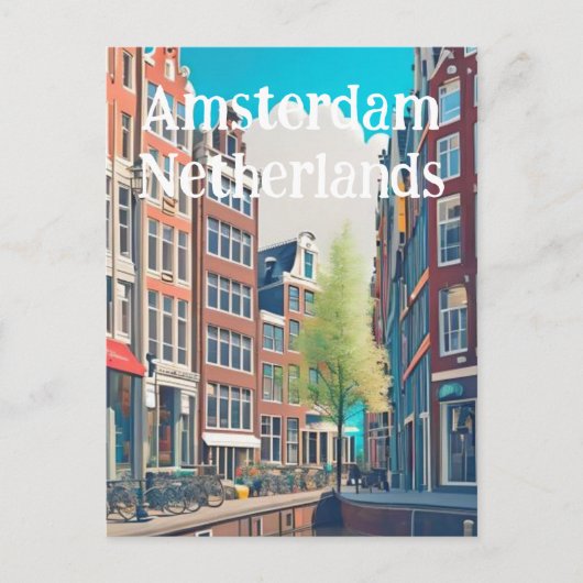 Amsterdam Nederland Briefkaart (Voorkant)