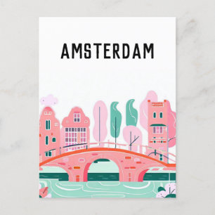 Amsterdam nederland briefkaart