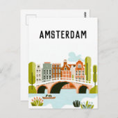 Amsterdam nederland briefkaart (Voorkant / Achterkant)