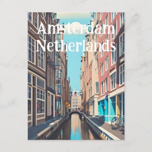 Amsterdam Nederland Briefkaart (Voorkant)