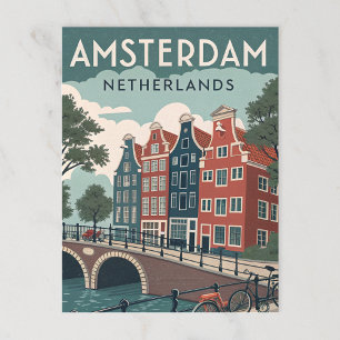 Amsterdam, NEDERLAND Briefkaart