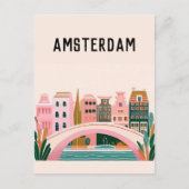 Amsterdam nederland briefkaart (Voorkant)