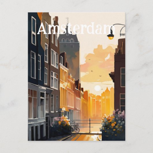 Amsterdam Nederland Holland Briefkaart (Voorkant)