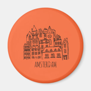 Amsterdam Nederland Holland City Souvenir Sinaasap Magneet