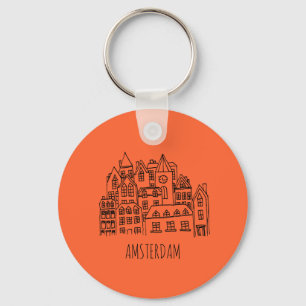Amsterdam Nederland Holland City Souvenir Sinaasap Sleutelhanger