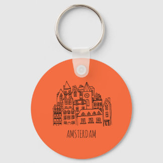 Amsterdam Nederland Holland City Souvenir Sinaasap Sleutelhanger